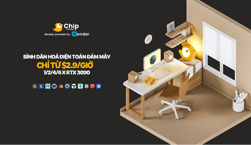 Chip Render và sứ mệnh Bình dân hoá Điện toán đám mây