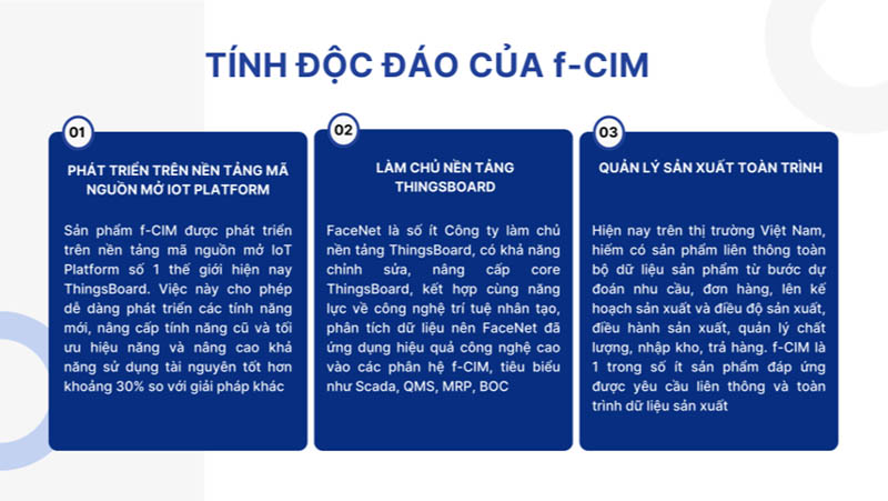 Tính độc đáo của phần mềm quản lý sản xuất f-CIM