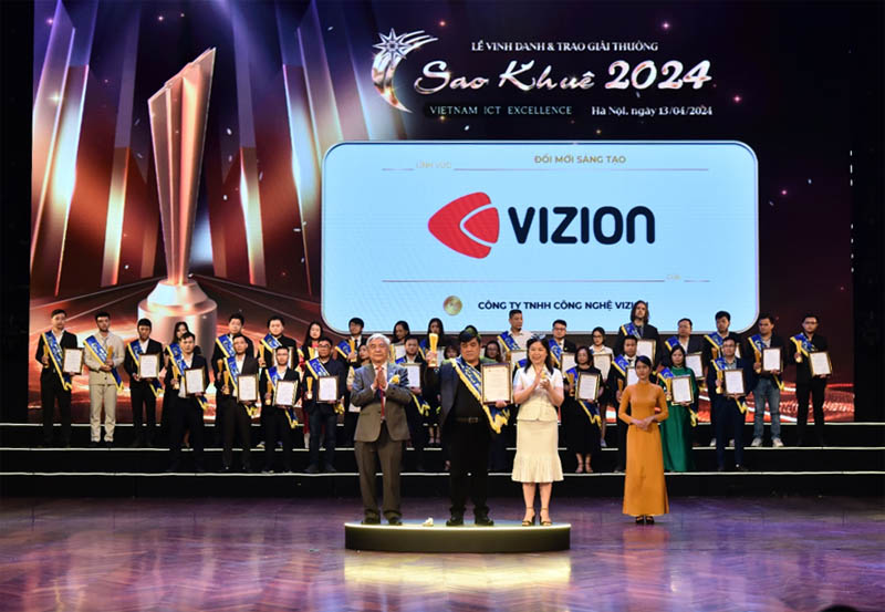 Doanh nghiệp startup Vizion đạt giải thưởng Sao Khuê 2024