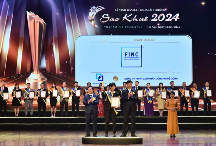 Phần mềm ngân hàng lõi kỹ thuật số của TechPlus vinh dự nhận giải thưởng Sao Khuê 2024
