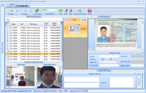 JFace - hệ thống nhận dạng mặt người phục vụ quản lý xuất nhập cảnh
