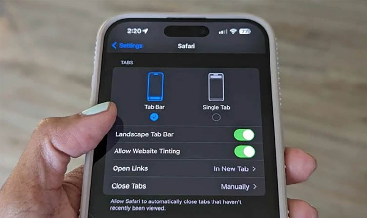 Cài đặt Safari giúp chuyển đổi giữa các trang web dễ dàng hơn