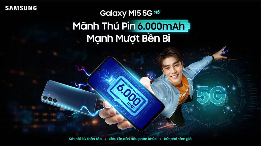 Galaxy M15 5G ra mắt thị trường Việt Nam, giá từ 4,69 triệu đồng