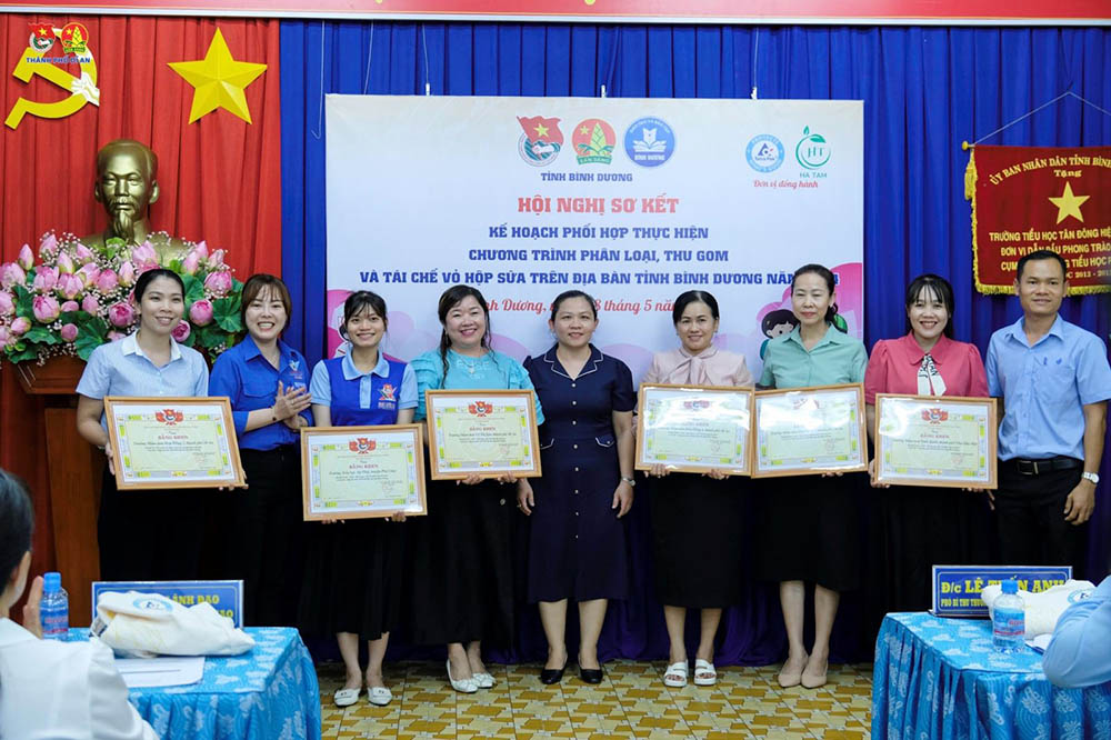 Gần 9.500 kg vỏ hộp giấy được thu gom tại Cuộc thi Tái chế tại Bình Dương năm 2024