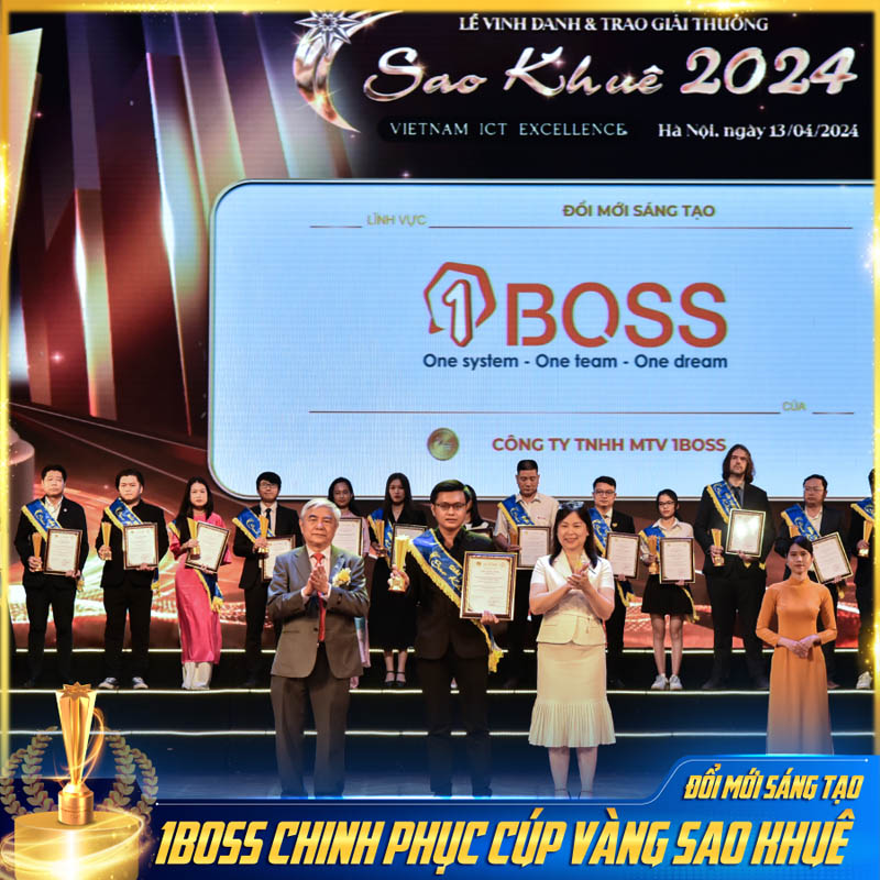 Nền tảng quản trị doanh nghiệp toàn diện 1BOSS.VN xuất sắc nhận giải thưởng Sao Khuê 2024