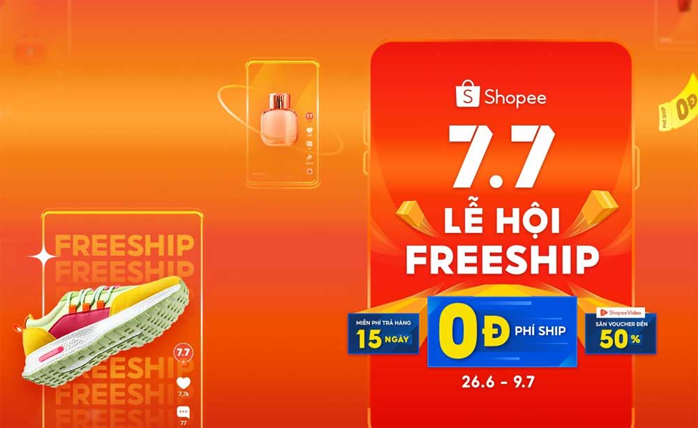Hơn 133 tỷ đồng phí vận chuyển được tiết kiệm dịp 7.7 trên Shopee