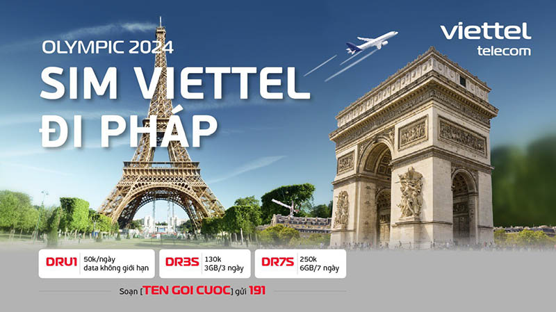 Viettel ưu đãi data Roaming không giới hạn tại Olympic Paris 2024