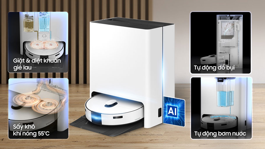 Samsung ra mắt Bespoke Jet Bot - robot "toàn trình" mới với công nghệ AI