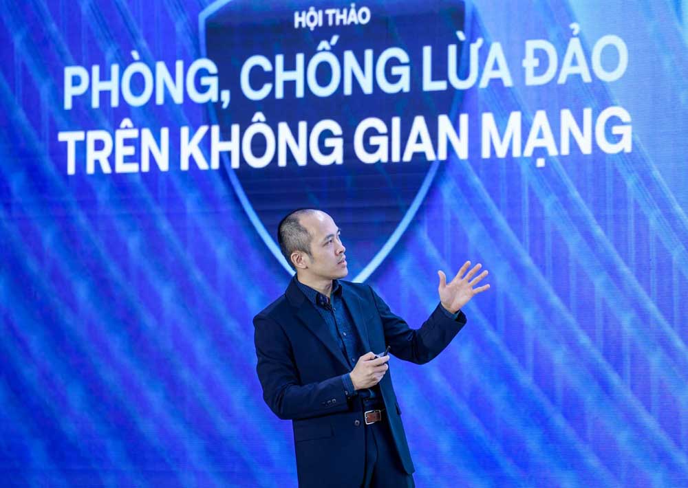 Ông Vũ Ngọc Sơn giới thiệu về Phần mềm phòng chống lừa đảo nTrust