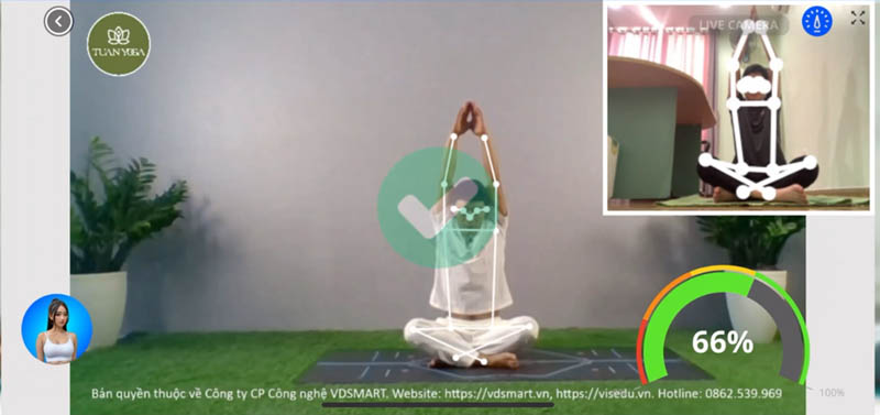 ANGELA phân tích và chỉnh sửa động tác YOGA cho người tập qua SmartPhone