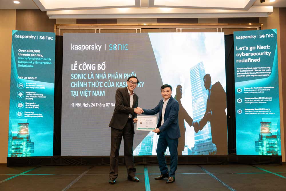 Sonic trở thành nhà phân phối thứ hai của Kaspersky tại Việt Nam