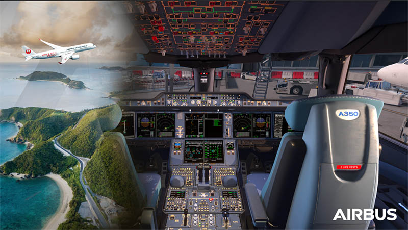 Japan Airlines ký kết đặt mua Thiết bị huấn luyện quy trình bay bằng công nghệ thực tế ảo cho máy bay A350