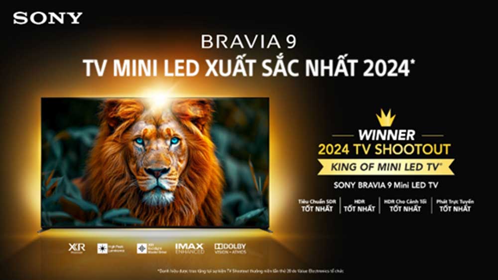 TV Shootout 2024: BRAVIA 9 và BRAVIA XR OLED A95L mang về cho Sony hai giải thưởng quan trọng