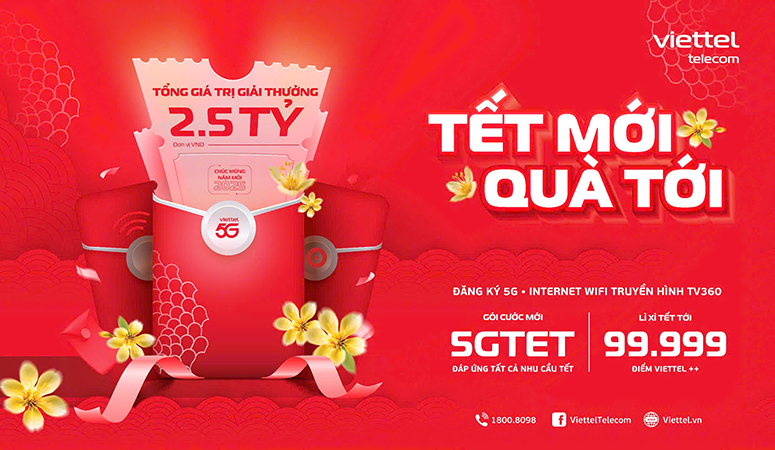 Viettel tri ân khách hàng dịp Tết Ất Tỵ với loạt ưu đãi xuyên Tết