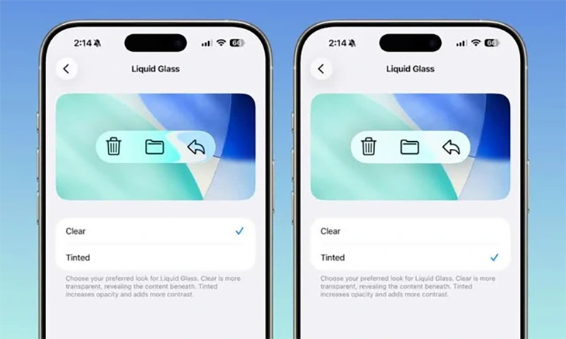 iOS 26.1 giúp giao diện Liquid Glass dễ đọc hơn