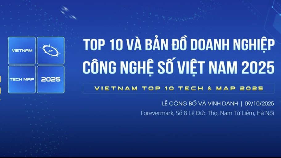 [TRỰC TIẾP] Vinh danh 169 danh hiệu Top10 Doanh nghiệp Công nghệ số Việt Nam 2025