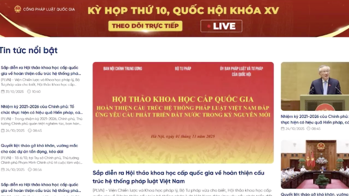 Cổng Pháp luật quốc gia - bước tiến chiến lược cho chuyển đổi số lĩnh vực pháp luật