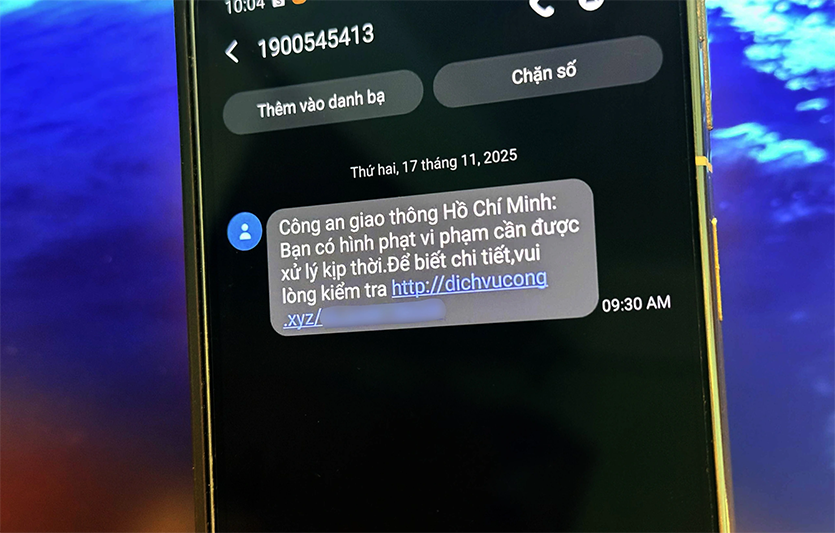 Giả mạo tin nhắn từ cổng dịch vụ công để lừa đảo trực tuyến