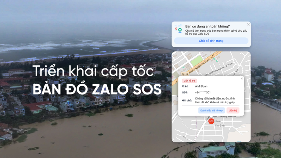 Zalo ra mắt “Bản đồ Zalo SOS” hỗ trợ kết nối cứu hộ, cứu nạn khẩn cấp