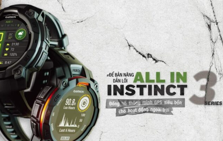 Garmin Instinct 3 Series lên kệ tại Việt Nam, giá từ 12,29 triệu đồng