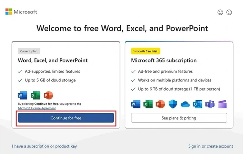 Phiên bản miễn phí của Office đã được Microsoft lặng lẽ công bố