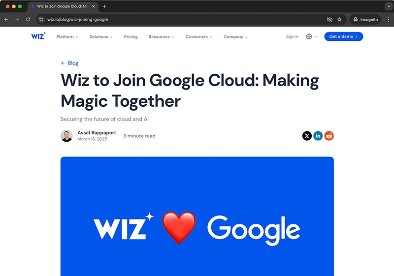 Alphabet mua lại Wiz với giá 32 tỉ USD