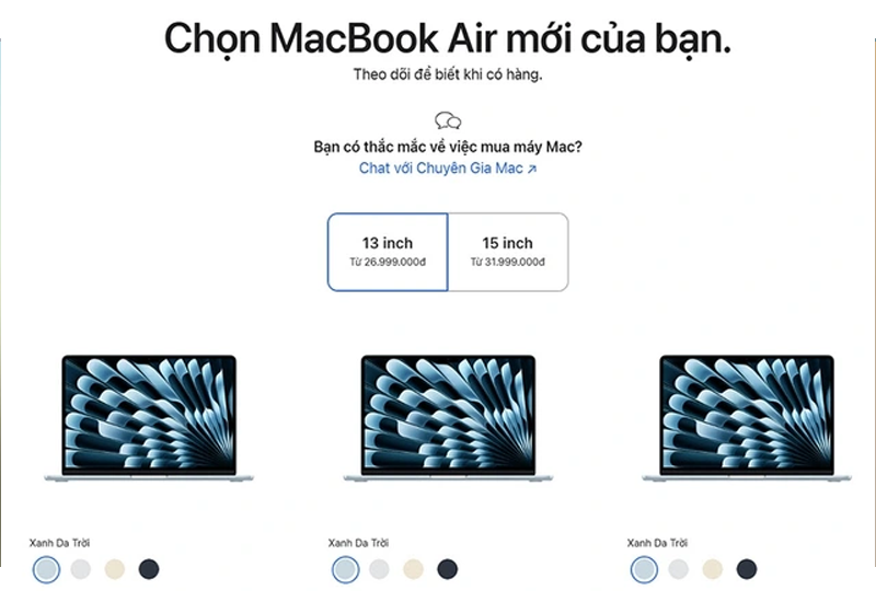 MacBook Air M4 ra mắt với màu mới, giá rẻ hơn 1 triệu đồng