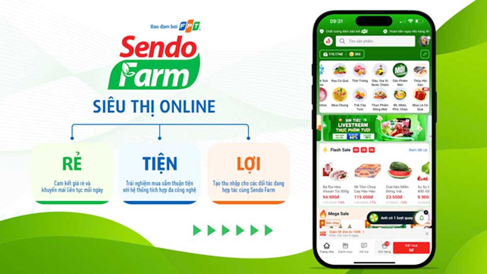 Sen Đỏ thổi "gió mới" vào siêu thị online Sendo Farm, chuyển đổi cơ cấu hàng hóa