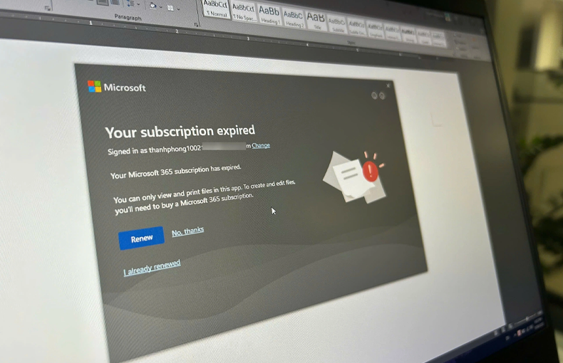 Microsoft Office gặp sự cố mất bản quyền diện rộng