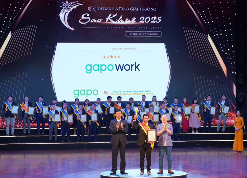 Sao Khuê 2025 vinh danh GapoWork - Đột phá số hóa quản trị doanh nghiệp