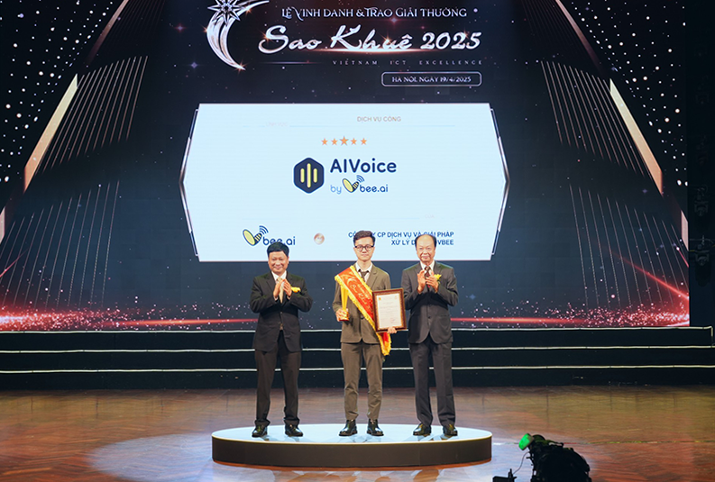 Vbee AIVoice: Đề cử 5 sao duy nhất tại Sao Khuê 2025 - Hạng mục Dịch vụ công