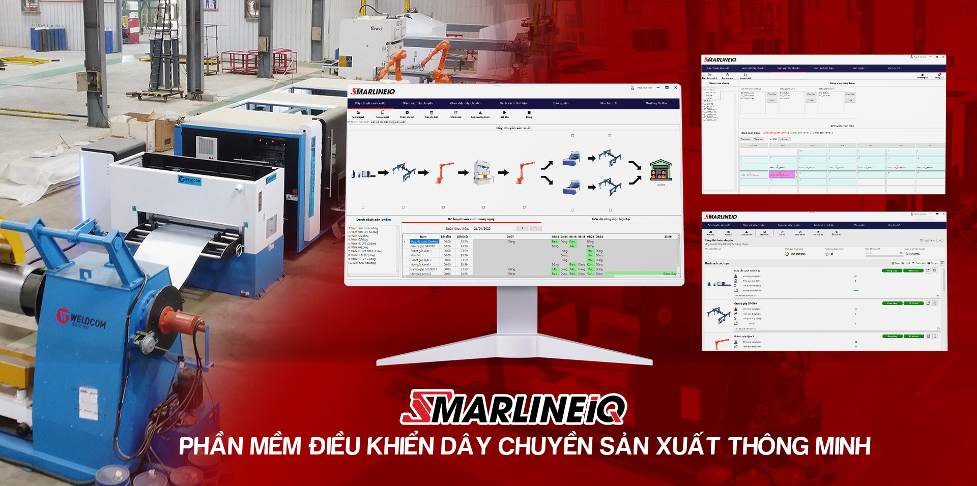 phần mềm điều khiển dây chuyền sản xuất thông minh SMARLINEiQ