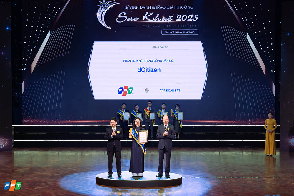 Nền tảng công dân số dCitizen được vinh danh tại Giải thưởng Sao Khuê 2025, hạng mục công dân số 