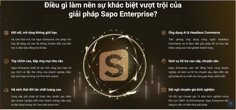 Những điểm khác biệt tạo nên điểm nhấn Sapo Enterprise trên bản đồ giải pháp công nghệ