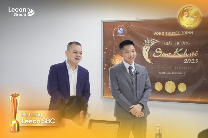Đại diện Leeon Group tham gia vòng thuyết trình “Giải thưởng Sao Khuê 2025”