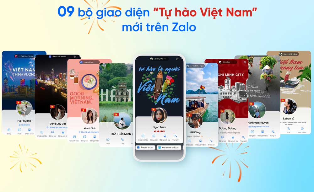 Mừng Đại lễ, Zalo cập nhật 9 bộ giao diện biểu tượng của đất nước