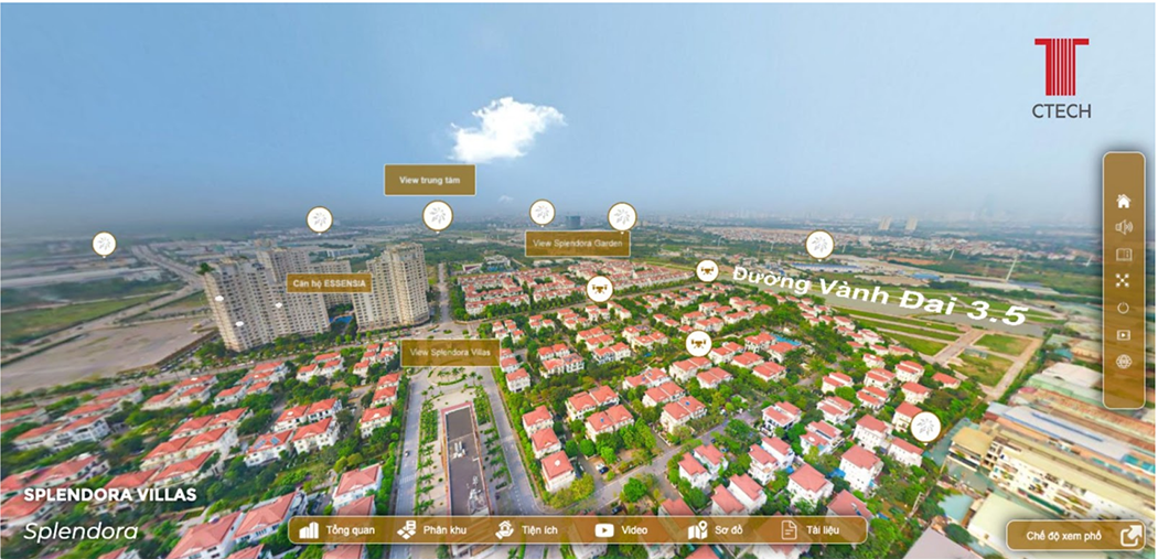Một dự án do Công ty CTECH triển khai dựa trên nền tảng CGIS Urban 