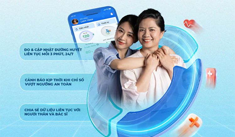 Máy đo đường huyết liên tục CGM 3P tối ưu quản lý đường huyết cho người thân mắc tiểu đường