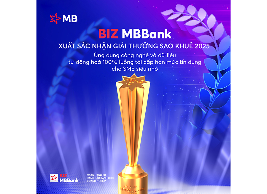 BIZ MBBank thắng lớn tại Sao Khuê 2025 nhờ sản phẩm Tín chấp dựa trên dữ liệu