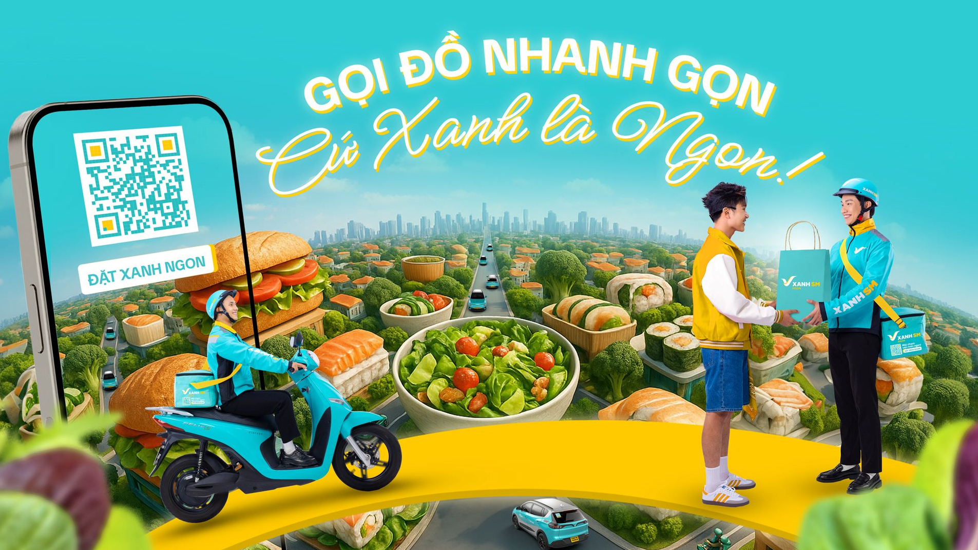 Xanh SM ra mắt dịch vụ giao đồ ăn Xanh SM Ngon