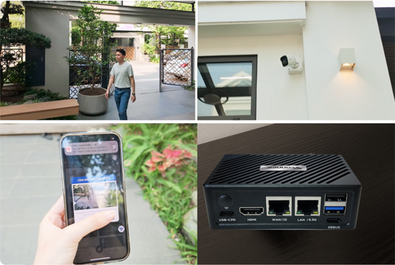 AI Camera Hub V2 của Vconnex tham gia vào quản lý an ninh gia đình