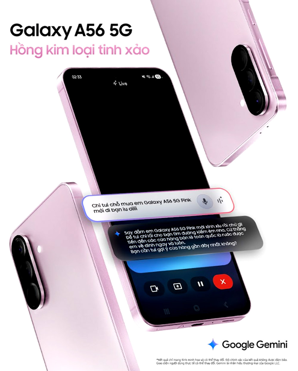 Samsung ra mắt Galaxy A56 5G màu Hồng mới