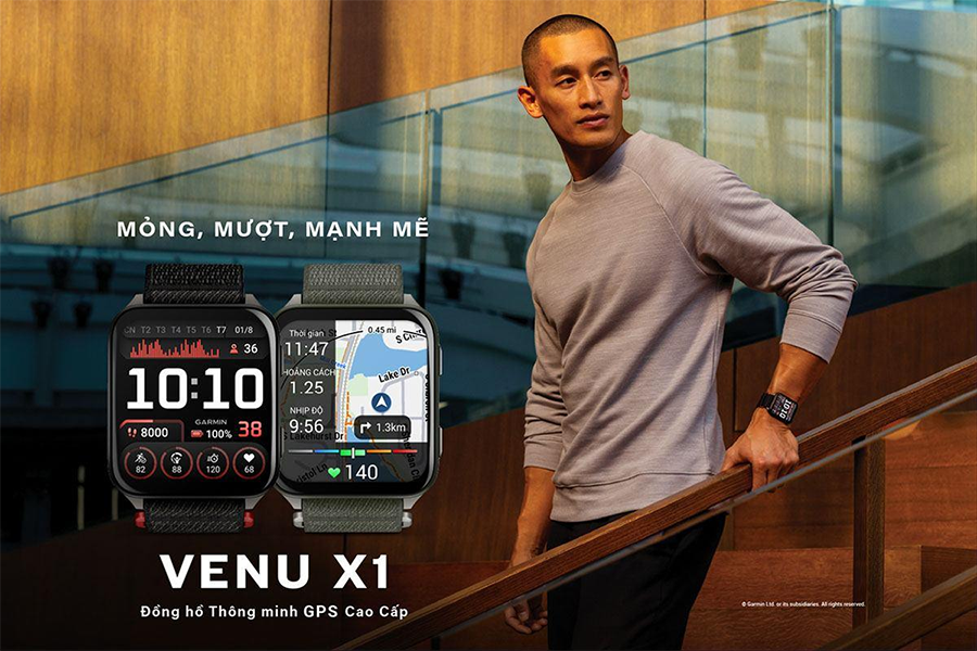 Đồng hồ thông minh Garmin Venu X1 ra mắt, giá từ 21,09 triệu đồng