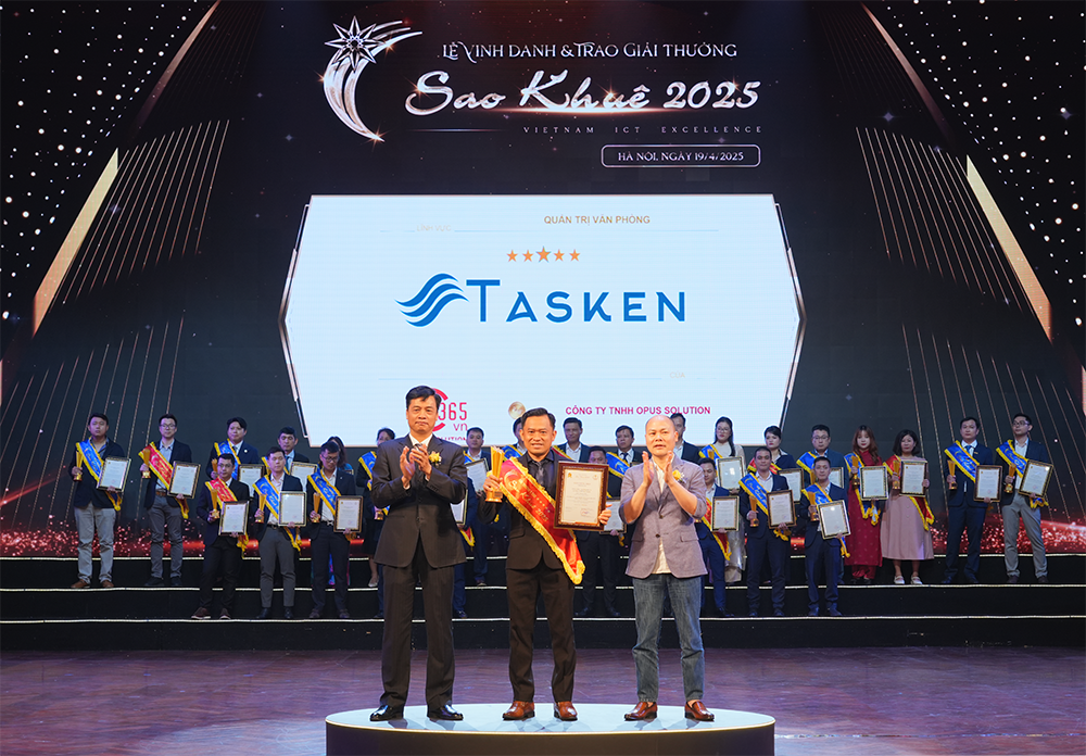 Giải pháp văn phòng điện tử Tasken eOffice được vinh danh tại Sao Khuê 2025