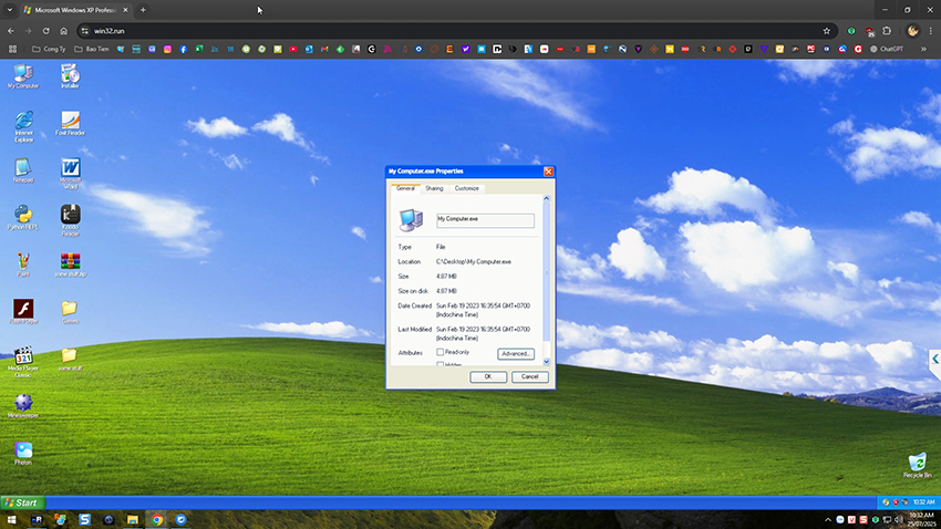 Windows XP 'hồi sinh' trên nền web