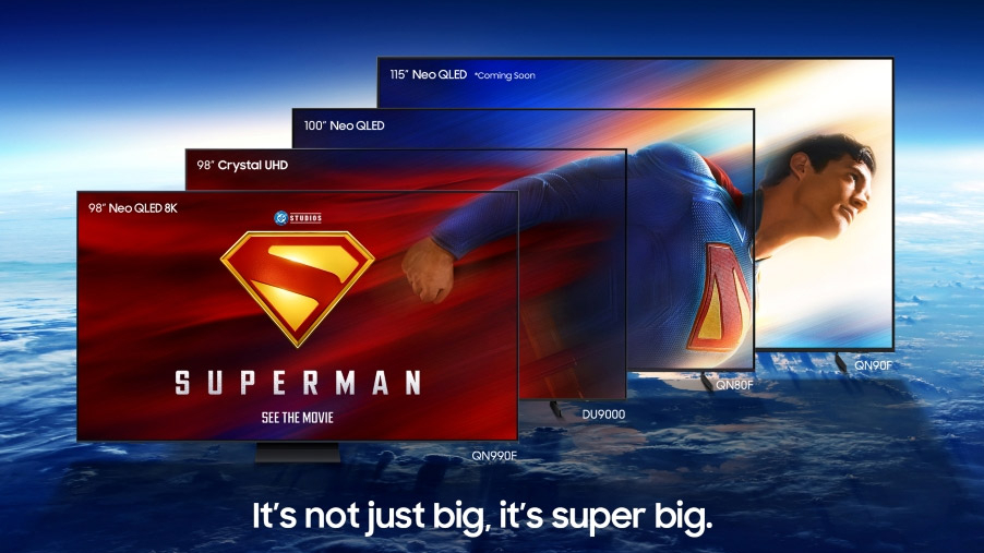 Superman "đổ bộ" lên màn hình TV cực đại của Samsung