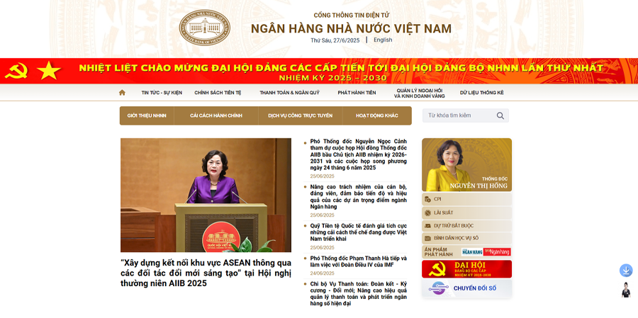 Giao diện trang web giả mạo Ngân hàng Nhà nước Việt Nam (Ảnh: Bkav)