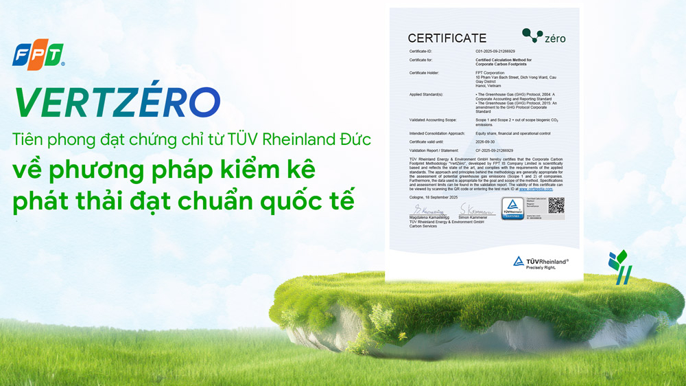 Giải pháp Make in Vietnam đạt chứng chỉ quốc tế về kiểm kê phát thải