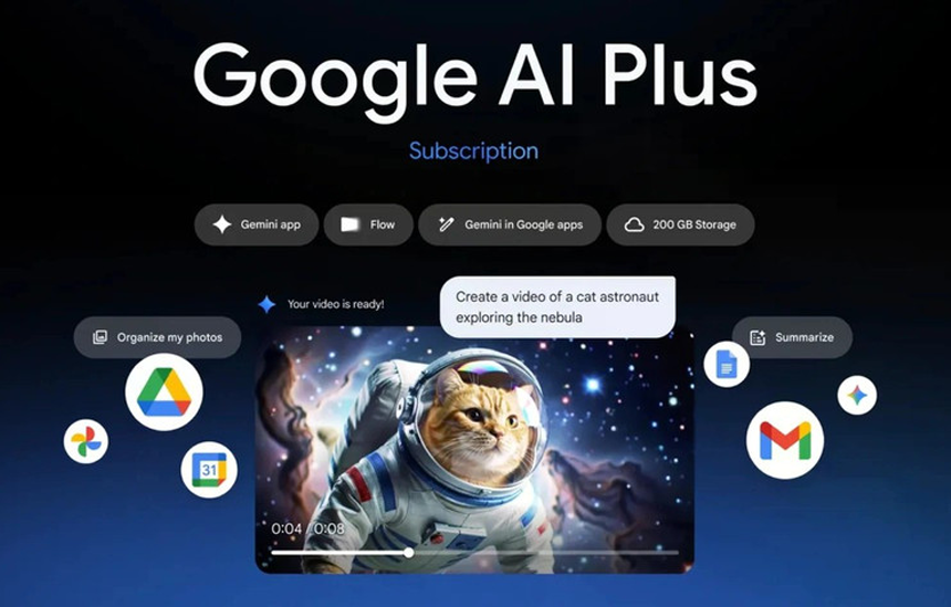 Google bán gói AI Plus 122.000 đồng/tháng cho người Việt