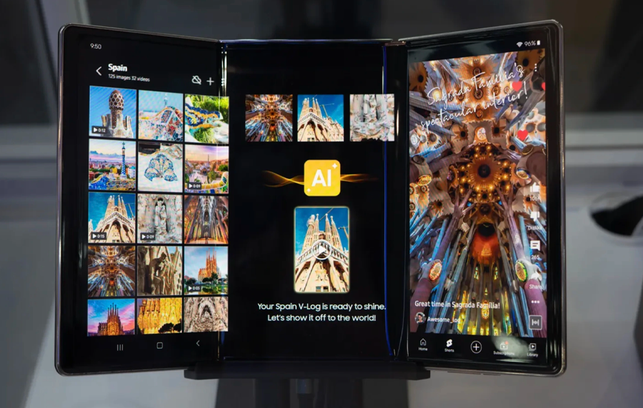 điện thoại gập ba Samsung